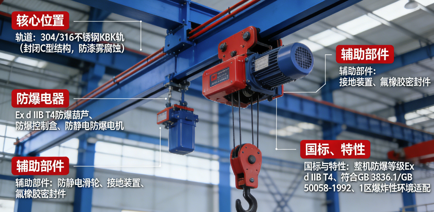 喷涂车间防爆 KBK 起重机