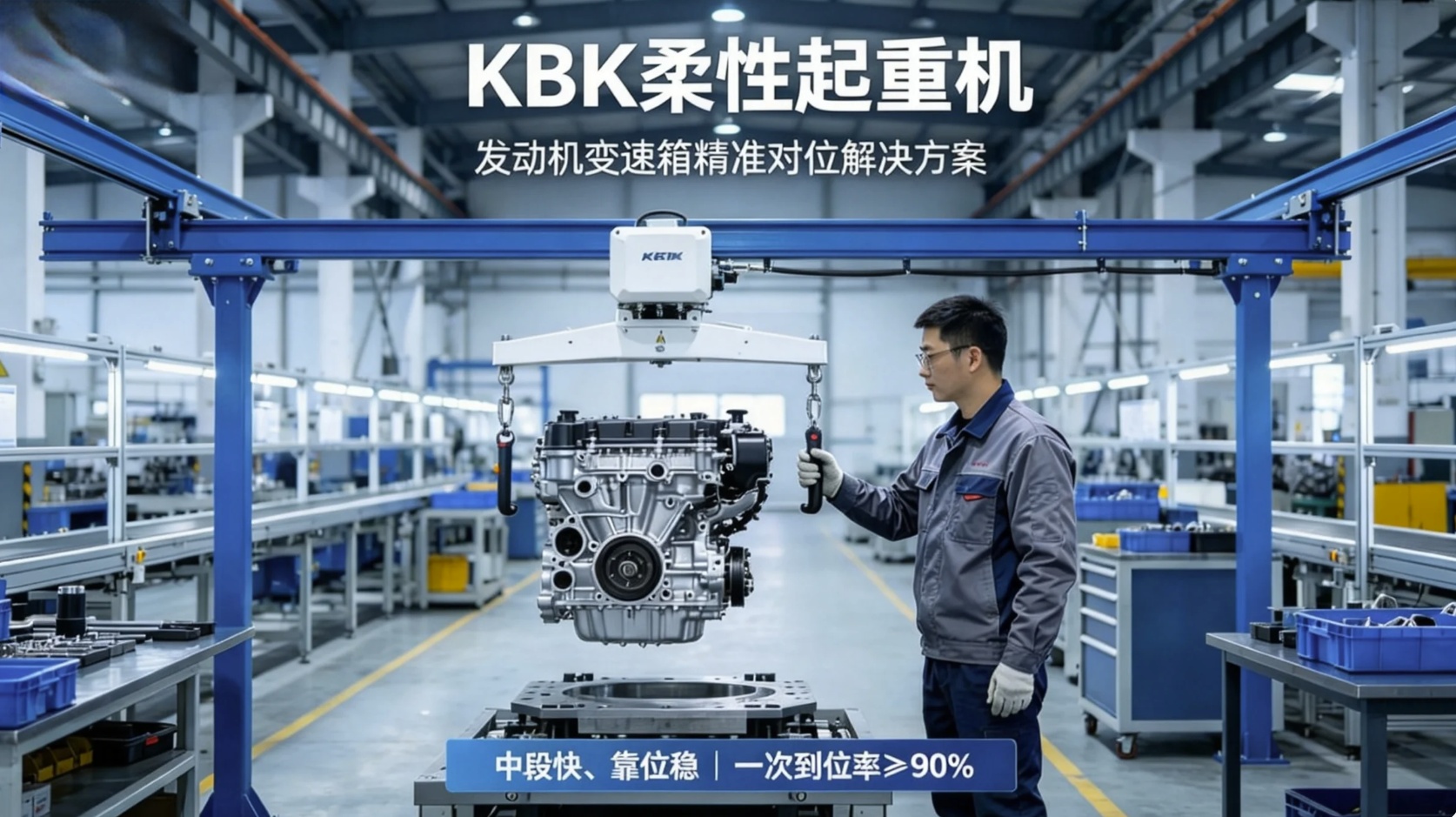 KBK起重机吊装发动机对位变速箱 KBK起重机吊装发动机对位变速箱