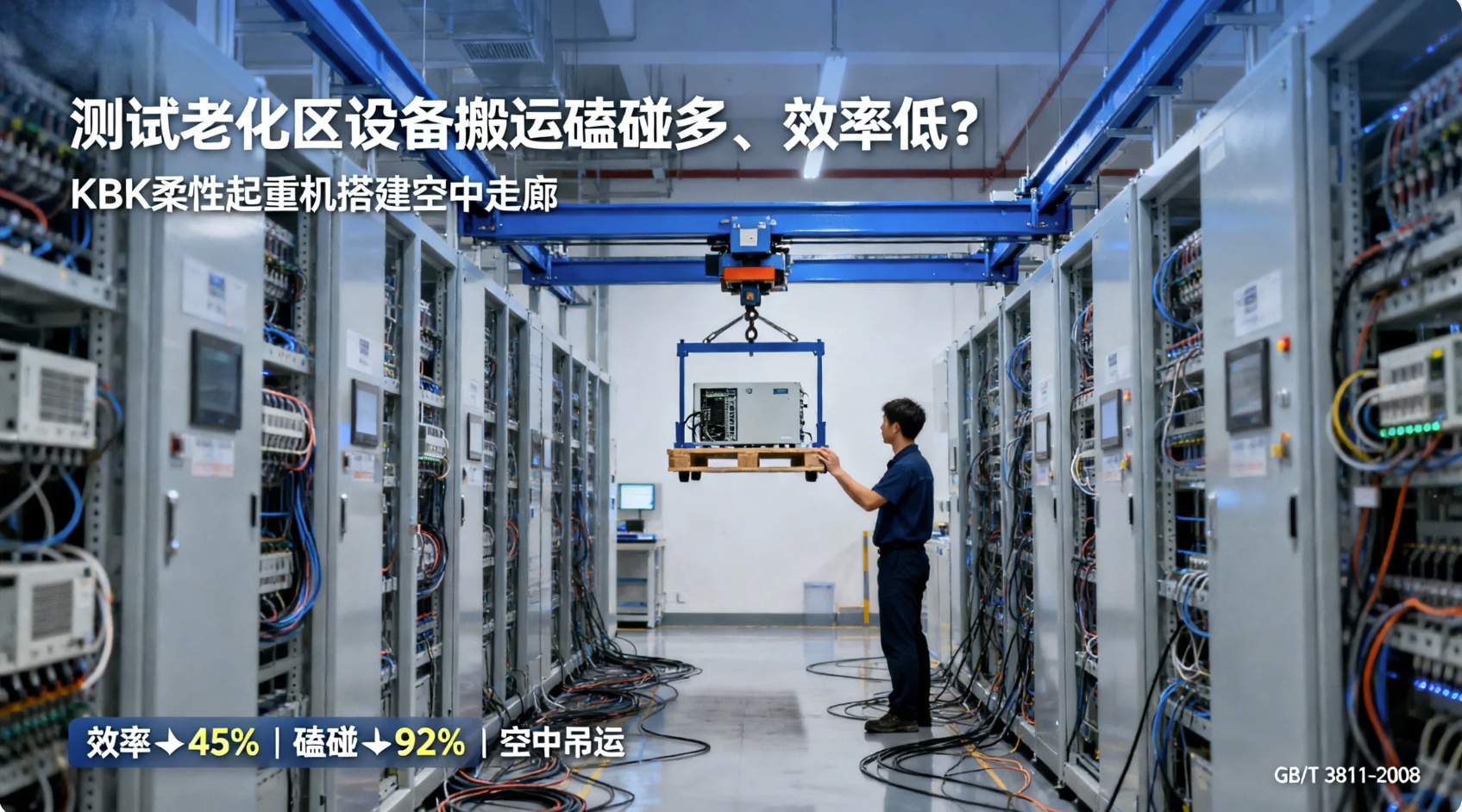 KBK空中走廊吊运测试老化区设备封面图 KBK空中走廊吊运测试老化区设备封面图