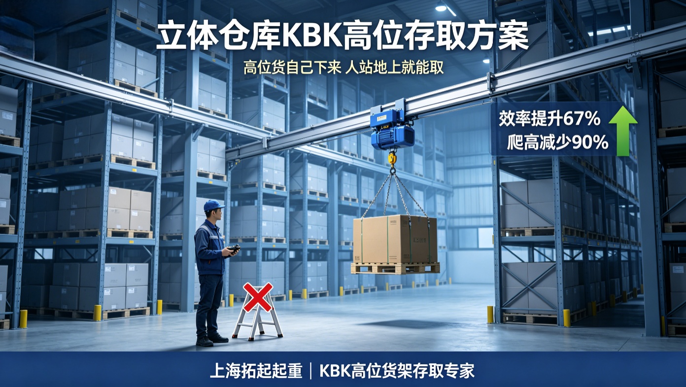 立体仓库KBK高位货架存取系统方案图 立体仓库KBK高位货架存取系统方案图