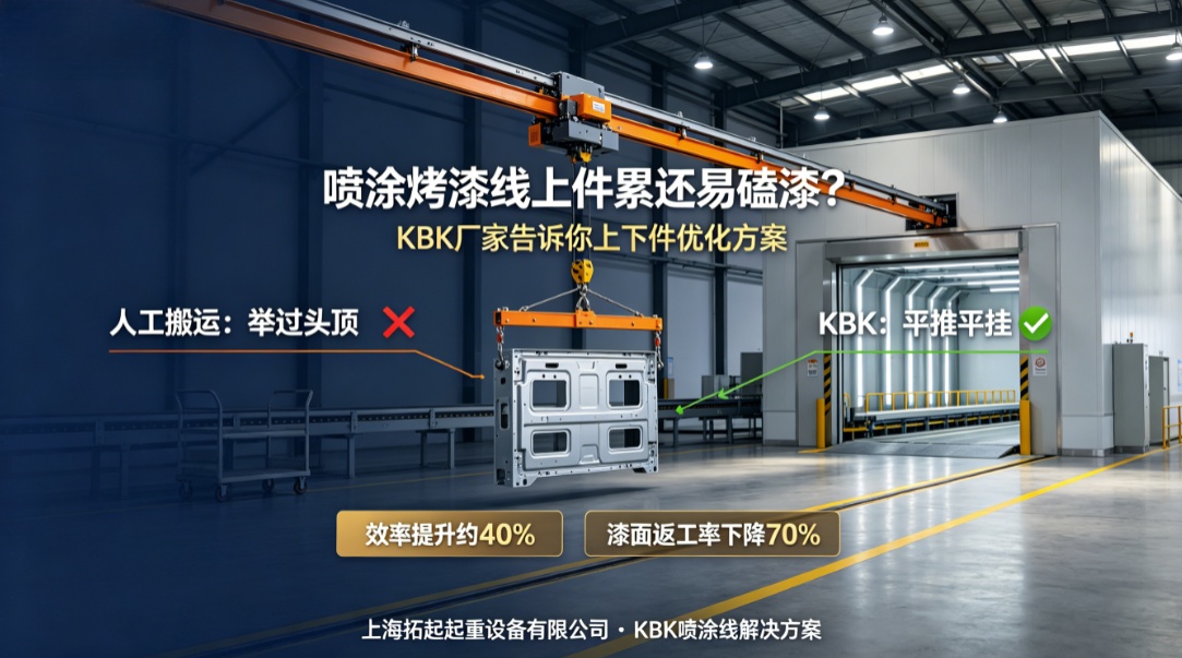 喷涂线KBK上下件托举方案 喷涂线KBK上下件托举方案