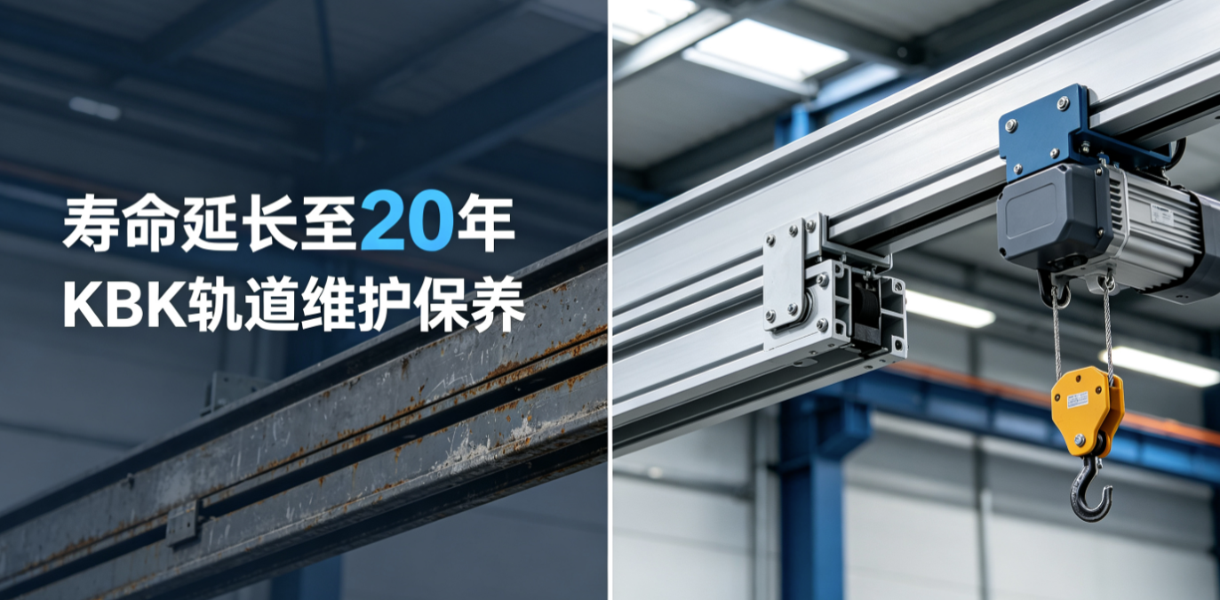 KBK 起重机轨道维护保养实景图 KBK 起重机轨道维护保养实景图
