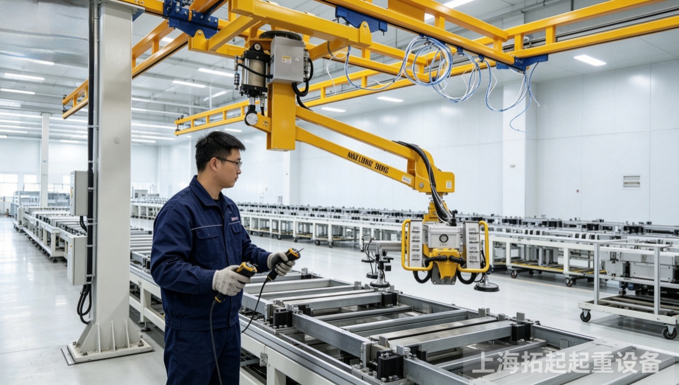 硬臂式助力机械手作业实景图 硬臂式助力机械手作业实景图