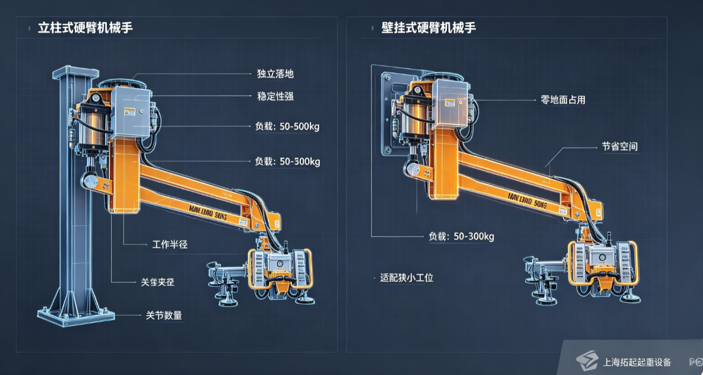 硬臂机械手结构及关节示意图 硬臂机械手结构及关节示意图