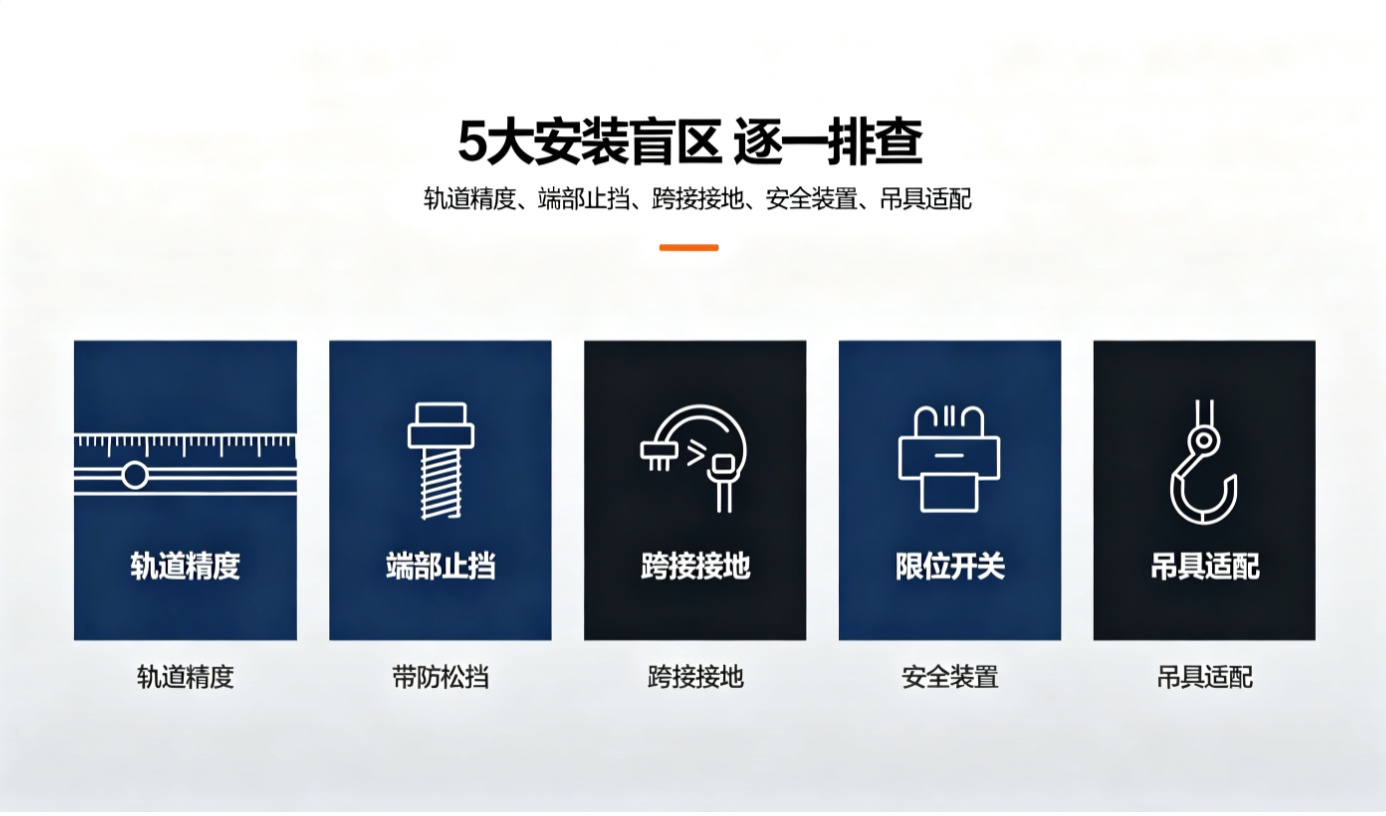 拓起起重 KBK 五个致命安装盲区自查要点图解