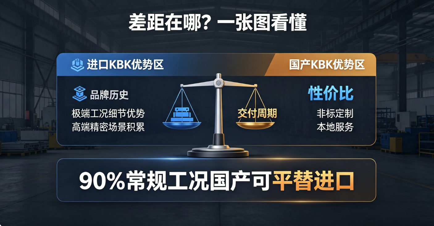 国产与进口 KBK 核心对比结论图 国产与进口 KBK 核心对比结论图