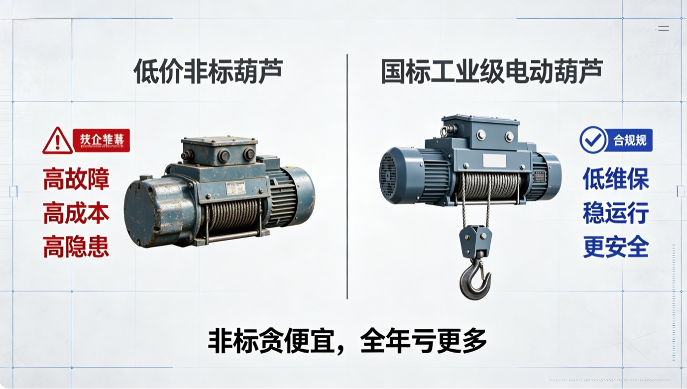 国标与低价电动葫芦成本对比