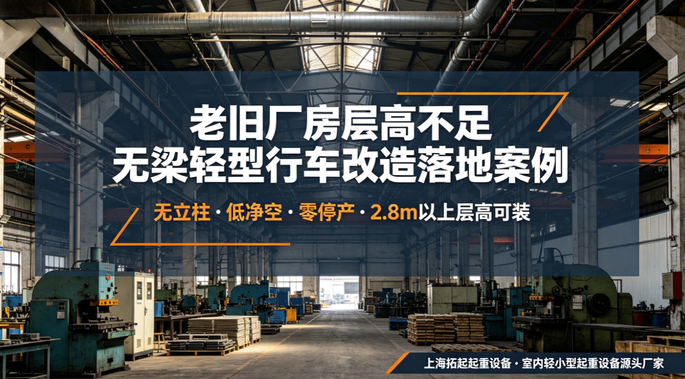 上海拓起起重无梁轻型行车老旧厂房改造