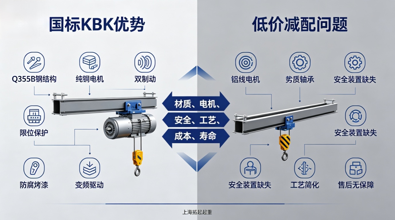 上海拓起起重 KBK 设备优劣对比图 上海拓起起重 KBK 设备优劣对比图