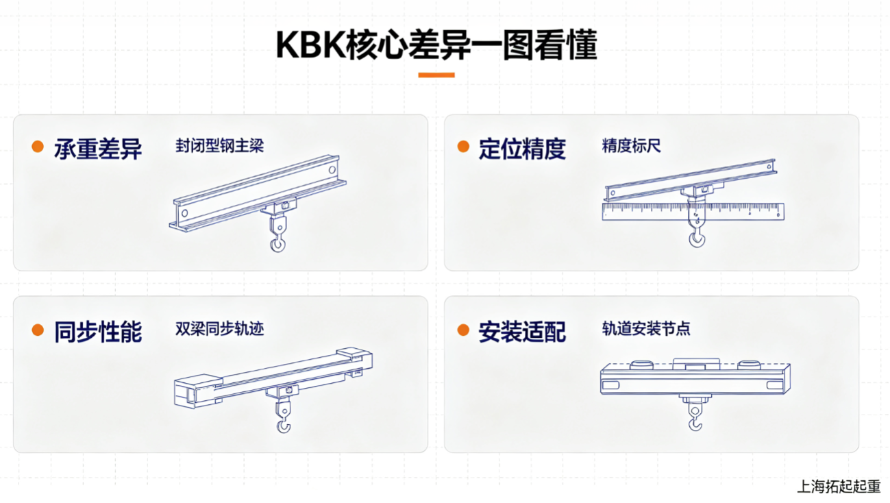 上海拓起起重 KBK 性能对比信息插图