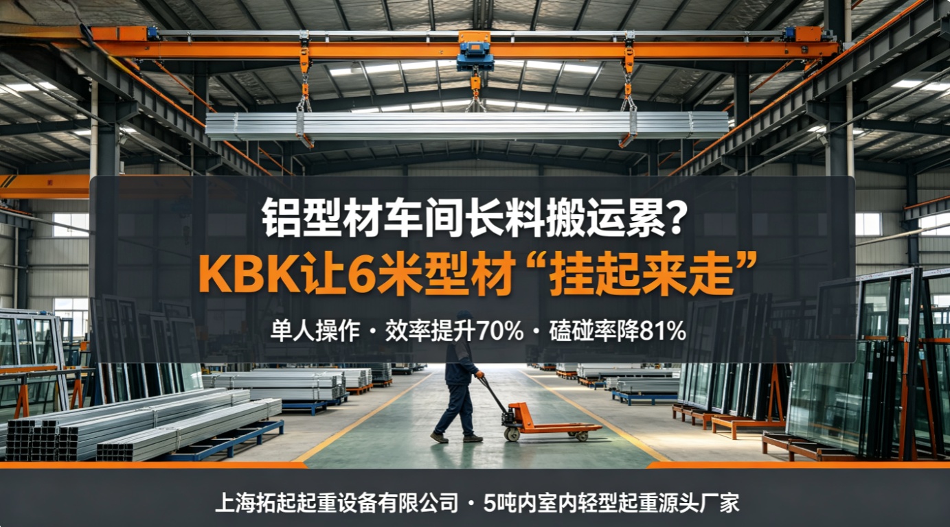 上海拓起起重铝型材车间 KBK 长料搬运方案