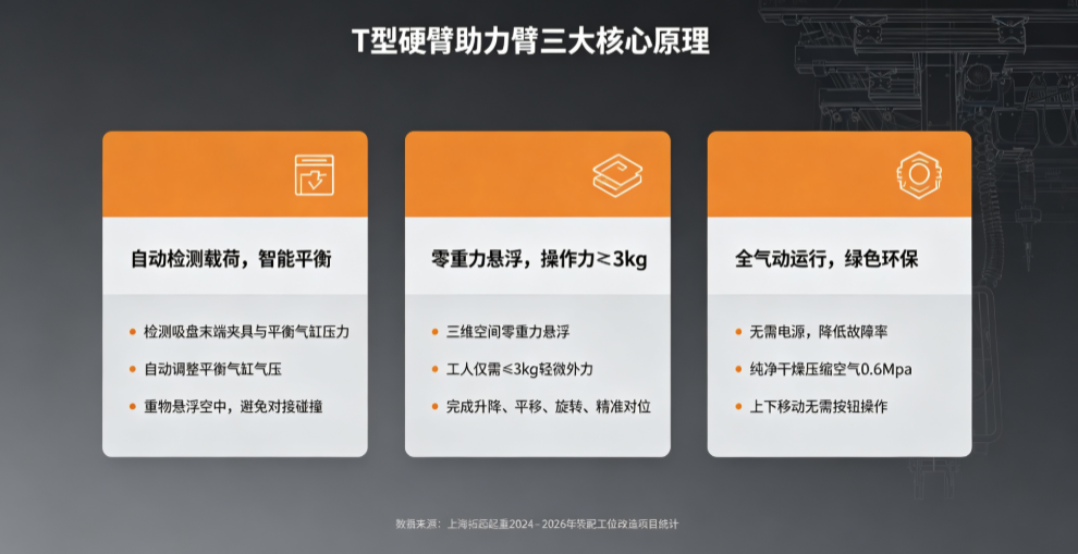 上海拓起起重 T 型硬臂助力臂三大核心原理
