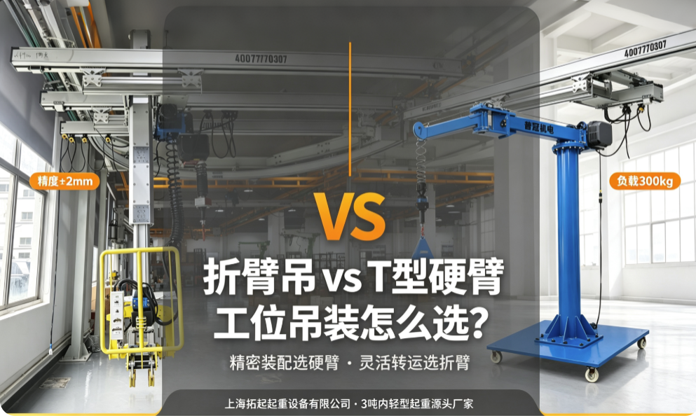 上海拓起起重折臂吊与 T 型硬臂对比封面